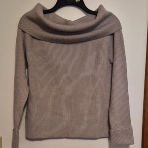 NWT Zaful Forever Young Womens Taupe Color Off The Shoulder Sweater SZ XL